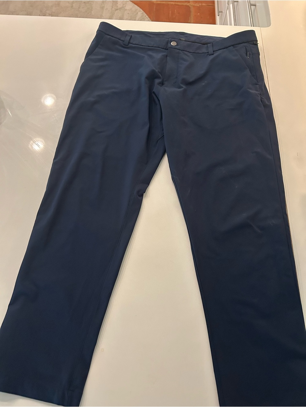 lululemon athletica Men's Deep Navy Straight-Leg Performance Pants